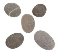 5 Pièces Galets de Rivière Naturels à Peindre pour Loisirs | Surface Lisse et Polie, Format Plat 7x4,5x2cm, Adaptés aux Ateliers de Groupe Couleur Aléatoire