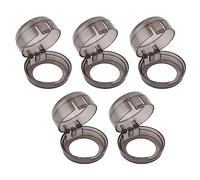 5 Pieces Gas Knob Protective Cover, Stove Switch Protector Cover, Couvercle de protection de cuisinière pour la sécurité des enfants dans la cuisine (Noir transparent)