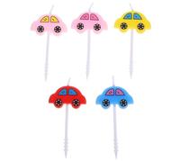 5 Pièces Gâteaux D'anniversaire De Voiture Bougies D'anniversaire En Forme De Voiture Pics à Gâteau Décorations De Fête D'anniversaire De Voiture Dessin Animé Brancher