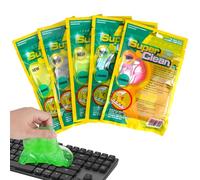 5 Pièces Gel Nettoyant Voiture, Gel Nettoyant Clavier, Universel Slime Nettoyage Réutilisable, pour Voiture, Ordinateur, PC Portable, Appareils Électroniques, Imprimante, Appareil Photo, Calculatrice