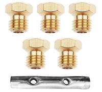 5 Pièces Gicleur Gaz Bouteille 0,5, Gicleur Gaz Butane avec Clé à Tuyau pour Plaques de Cuisson à Gaz, Cylindres FEUILLE DE CUISSON