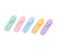 5 Pièces Gomme à Crayon Rétractable, Stylo Mécanique Compact | Résine et Plastique, Poussoir Coulissant, pour École et Carnet de Notes, Couleurs Vives