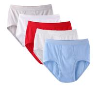5 Pièces Grande Taille Hommes Plus Âgés sous-vêtements Shorts Boxeurs Slips 100% Coton Taille Haute Culottes for Hommes sous-vêtements Confort (Color : 5pcs Briefs, Size : XXL/XX-Large)