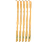 5 Pièces Gratte-dos à Long Manche en Bambou, Design Ergonomique | Khaki, Surface Lisse et Légère, Facile à Transporter, Accessoire Massage pour Soulager Stress et Chatouilles Style Aléatoire