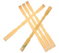 5 Pièces Gratte-dos Portable en Bambou, Léger, Surface Lisse, Kaki | Outil de Massage pour Chatouilles Dorsales, Toucher les Zones Difficiles, Soulagement du Stress, Usage Style Aléatoire