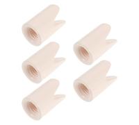 5 Pièces Guide-fil en Céramique pour Barre D’aiguille | Surface Polie, Résistance à Haute Température, Position Stable, pour Fils Chimiques et Fibres, Blanc