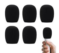 5 Pièces Housse De Microphone En Mousse Epaisse,Mousse Micro Anti Bruit,Bonnette Micro En Mousse,Mousse Micro,Pour Ktv, Performance Scène, Activités Extérieures,Blue Yeti,Yeti Pro,Shure(Noir)