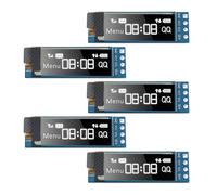 5 Pieces I2C Display Module 0.91 Inch I2C OLED Display Module I2C OLED Screen Driver DC 3.3V-5V(Whit