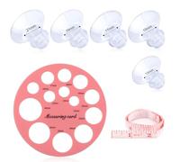 5 Pièces Insert de Bride Tire Lait, avec Jeu de Règles Souples Compatibles avec les Tire Lait Portables TSRETE Medela Momcozy S9/S9Pro/S12/S12Pro (13/15/17/19/21 mm)