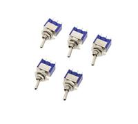 5 pièces interrupteur à bascule à levier Miniature unipolaire Double jet marche-arrêt-marche/marche 120VAC 6A 1/4 pouces montage MTS-102 103 202 203(MTS-102)