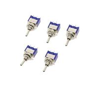 5 pièces interrupteur à bascule à levier Miniature unipolaire Double jet marche-arrêt-marche/marche 120VAC 6A 1/4 pouces montage MTS-102 103 202 203(MTS-103)