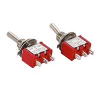 5 pièces interrupteur à bascule Miniature unipolaire Double jet ON-OFF-ON/ON-ON 120VAC 6A 1/4 pouces montage MTS-102 103(MTS Cap 5pcs)