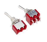 5 pièces interrupteur à bascule Miniature unipolaire Double jet ON-OFF-ON/ON-ON 120VAC 6A 1/4 pouces montage MTS-102 103 202 203(Cap 5pcs)