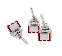 5 pièces interrupteur à bascule Miniature unipolaire Double jet ON-OFF-ON/ON-ON 120VAC 6A 1/4 pouces montage MTS-102 103 202 203(MTS-203)