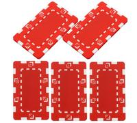 5 Pièces Jetons de Poker Ronds en ABS Rouge, pour Jeu et Comptage | Bords Doux sans Bavure, Surface Lisse et Couleur Vive, Usage Garçon Fille, Enseignants, Cartes et Additions