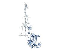 5 Pièces Jus Lettre Constellation Autocollants De Tatouage Semi-Permanent À Base De Plantes Motif Animal Autocollants De Tatouage