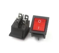 5 pièces KCD4 micro-interrupteur cuisinière électrique poêle à frire taille de bateau interrupteur à bascule type de navire balançoire 4/6 pieds 2/3 kit de bouton d'alimentation (couleur : 6 pieds 3 v