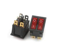 5 pièces KCD4 micro-interrupteur cuisinière électrique poêle à frire taille de bateau interrupteur à bascule type de navire balançoire 4/6 pieds 2/3 kit de bouton d'alimentation (couleur : 6 pieds 3 v