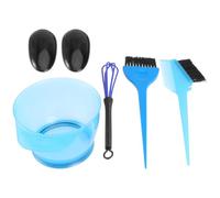 5 Pièces Kit Bleu de Teinture Capillaire en Plastique | Outil Réutilisable, Mélange de Colorant et Crème Révélateur, Usage Maison ou Salon, Résultat Soigné