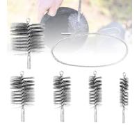 5 Pièces Kit De Hérisson Ramonage 30/50/80/110/150 Mm, Kit Nettoyage Gaine Souple avec Tige De Poussée Et Fil d'acier De 1 M, Brosses De Ramonage Cheminée, Brosses pour Tuyau De Poêle