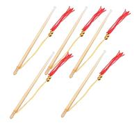 5 Pièces Kit de Nettoyage des Oreilles en Corne 10cm Dragonne | Finition Soignée, Léger et Facile à Tenir, Couleur Kaki, Cire Curage Couleur Aléatoire