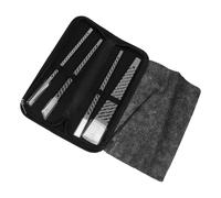 5 Pièces Kit de Pédicure à Domicile, Élimine les Callosités, Acier | PU Noir Argenté, pour Orteils et Partie Antérieure du Pied, Usage Maison et Voyage, Outil Multi-fonctions