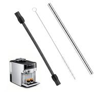 5 pièces Kit de remplacement pour tuyaux à lait Siemens EQ6 & Bosch VeroAroma - Accessoires pour machine à café automatique en avec tube à lait en acier inoxydable et brosse de nettoyage Compatible