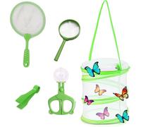 5 Pièces Kit d'Exploration d'Extérieur pour Enfants avec Cage à Bestioles Mini Insect Reproduction Mesh for Kids Insects Catching and Life Science Education Easy to Observe