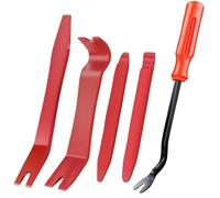 5 pièces Kit Outils Démontage Garniture Voiture, Retrait Clips Panneaux Intérieurs Tableau de Bord Auto pour Range Rover 1994-2002,C-Red