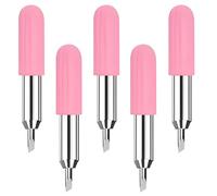 5 Pièces Lames de Coupe pour Cricut Joy, 45° Lame de Remplacement Métal Lames de Rechange avec Couvercle, Lames à Découper de Remplacement pour Traceur de Découpe Accessoires (Rose)