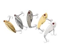 5 Pièces Leurre de Pêche en Métal, Appât Factice Poisson Nageur