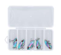 5 PièCes Leurres De PêChe Multi-Trous AppâTs De PêChe En MéTal ColoréS RéAlistes Avec 2 HameçOns Triples Pour Accessoire De PêChe 3.5g / 0.1oz