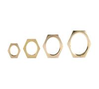 5 pièces/lot 1/8 1/4 3/8 1/2 3/4 BS filetage interne capuchon de poignée hexagonale en laiton écrou de blocage hexagonal raccords de tuyauterie(3l8 inch)