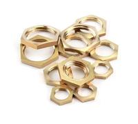 5 pièces/lot 1/8 1/4 3/8 1/2 3/4 BSP filetage femelle capuchon de tige hexagonale en laiton écrous de verrouillage hexagonaux raccord de tuyau(1l8 inch)