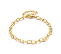 5 pièces/lot 17-22cm ne se décolore jamais en acier inoxydable trombone croix lien chaîne Bracelet femmes à la main bricolage charme fabrication de bijoux
