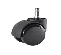 5 pièces/lot 2 pouces circlip 11mm/filetage 10mm roue pivotante chaise de bureau roulette clip ressort PU meubles(Circlip-Black)