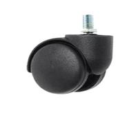 5 pièces/lot 2 pouces circlip 11mm/filetage 10mm roue pivotante chaise de bureau roulette clip ressort PU meubles(Thread-Matte Black)