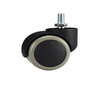 5 pièces/lot 2 pouces circlip 11mm/filetage 10mm roue pivotante chaise de bureau roulette clip ressort PU meubles(Thread-Gray)