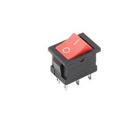 5 pièces/lot KCD2 6PIN 21X15mm DPDT noir blanc bouton poussoir interrupteur à bascule marche-arrêt-sur bateau interrupteur à bascule 6A/250V 10A/125V(Black ON-OFF-ON)