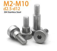 5 pièces/lot M2 M2.5 M3 M4 M5 M6 M8 M10 d2.5-d12 304 acier inoxydable hexagone douille tête roulement à rouleaux épaule vis boulon