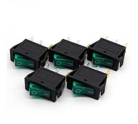 5 pièces lumière LED verte SPST 3PIN marche/arrêt G124 interrupteur à bascule de bateau 15A/250V 20A/125V interrupteur industriel