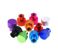 5 pièces M3 M4 M5 M6 M8 M10 trou aveugle serrer à la main les écrous en aluminium anodisé moleté haute écrou à pouce, Vin rouge, M10