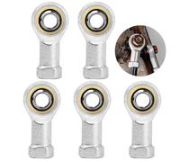 5 Pièces M5 Roulement à Rotule Universelle,M5*0.8 mm Femelle Filetage à Droite,Autolubrifiant Performance Embout Roulement à Rotule pour Accessoires Machine et Véhicules à Moteur