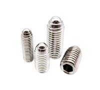 5 pièces M8 304 en acier inoxydable, douille hexagonale, boule à ressort, piston, point de vis, boulon réglage(20mm)