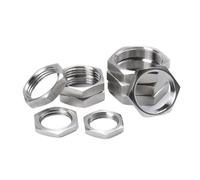 5 pièces M8- M30 pas 1 1.5mm métrique femelle 304 en acier inoxydable écrou de blocage hexagonal raccord de tuyau(M8x1mm(S12 H4))