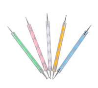 5 Pièces Mandala Pointage Outils Peinture Pochoirs Roches Modèle Ensemble Acrylique Tiges Balle Stylet Peinture Poterie Argile Artisanat Timbre À Ongles