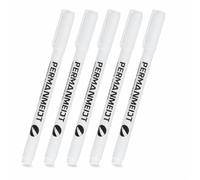 5 Pièces Marqueur Blanc Permanent,Encre Indélébile sur Tous Supports Imperméable et Séchage Rapide,pour Peinture sur Tissu, pour Pneu, Galets, Céramique, Toile Verre, Metal