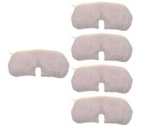 5 Pièces Masque Oculaire Chauffant en Sel Minéral Housse Zippée | Structure Rembourrée et Forme Galbée, Confort Respirant, pour Détente Intérieure, Yoga, Voyage et Repos