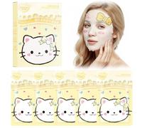 5 Pièces Masque Visage avec Motifs de dessins animés, Masque Hydratant Visage, cadeaux pour adolescentes et femmes, Convient à Tous les Types de Peau, cadeaux pour adolescentes et femmes (Jaune)