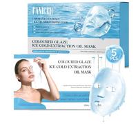 5 Pièces Masques à l'Huile Glacée, Hydratant Intense Masques Pour Le Visage, Extraction à Froid, Apaisant & Raffermissant, Améliore L'élasticité, Éclat du Teint